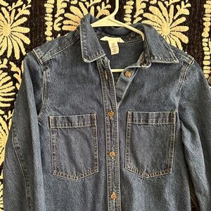 Denim button down
